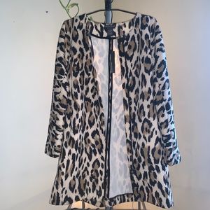 NWOT CHELSEA & THEODORE Animal Print Blazer Coat